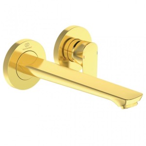 IDEAL STANDARD CONNECT AIR WALL-MOUNTED BASIN MIXER WITH 225MM SPOUT BRUSHED GOLD