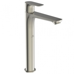 IDEAL STANDARD CONNECT AIR DECK-MOUNTED BASIN MIXER ON PIANO WITH BLUESTART WITHOUT WASTE SILVER STORM