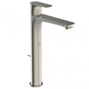 IDEAL STANDARD CONNECT AIR DECK-MOUNTED BASIN MIXER ON PIANO WITH BLUESTART SILVER STORM