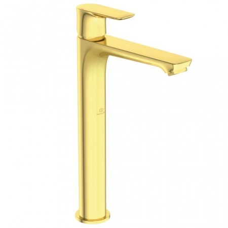 IDEAL STANDARD CONNECT AIR DECK-MOUNTED BASIN MIXER WITHOUT DRAIN BRUSHED GOLD