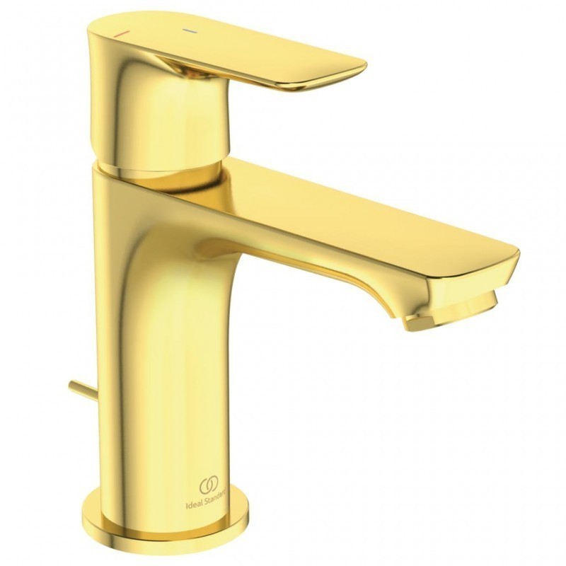 IDEAL STANDARD CONNECT AIR MISCELATORE LAVABO C/SISTEMA DI APERTURA A FREDDO BLUESTART BRUSHED GOLD