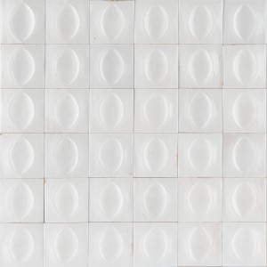 RAGNO CERAMICHE GLEEZE BIANCO STRUTTURA EGG 3D GLOSSY 10X10