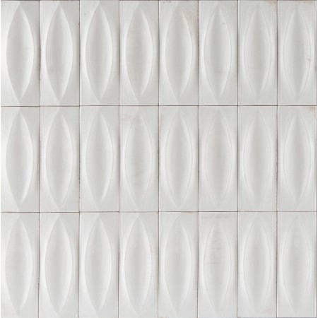 RAGNO CERAMICHE GLEEZE BIANCO STRUTTURA EYE 3D GLOSSY 7.5X20