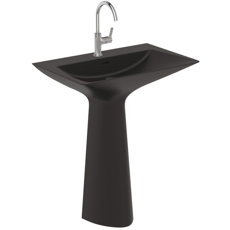 IDEAL STANDARD TIPO-Z LAVABO TOTEM C/ TROPPOPIENO 1 FORO NERO SETA