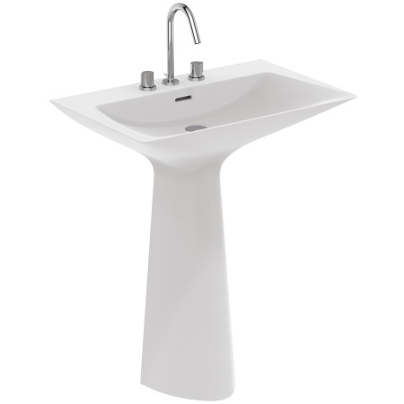 IDEAL STANDARD TIPO-Z LAVABO TOTEM C/ TROPPOPIENO 3 FORI BIANCO SETA