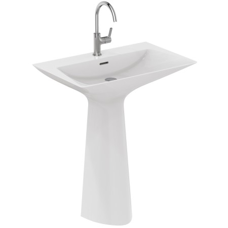 IDEAL STANDARD TIPO-Z LAVABO TOTEM C/ TROPPOPIENO 1 FORO BIANCO SETA