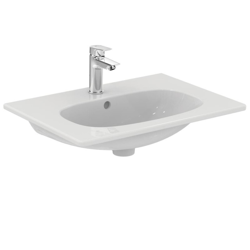 IDEAL STANDARD TESI LAVABO TOP 600 MM BIANCO SETA