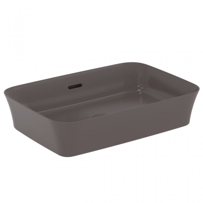 IDEAL STANDARD IPALYSS LAVABO ULTRASOTTILE RETTANGOLARE 550X380 MM DA APPOGGIO C/ FORO TROPPOPIENO ARDESIA