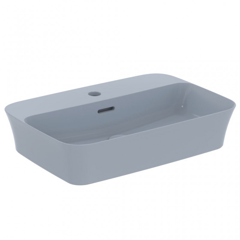 IDEAL STANDARD IPALYSS LAVABO ULTRASOTTILE RETTANGOLARE 550X380 MM DA APPOGGIO C/FORO TROPPOPIENO POLVERE