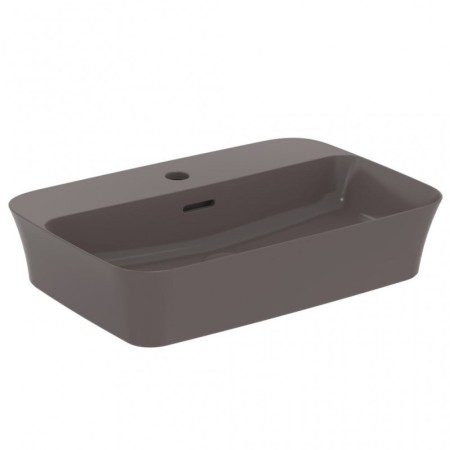 IDEAL STANDARD IPALYSS LAVABO ULTRASOTTILE RETTANGOLARE 550X380 MM DA APPOGGIO C/FORO TROPPOPIENO ARDESIA