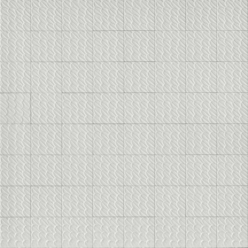 RAGNO CERAMICHE SOL BIANCO GLOSSY STRUTTURA PIUMA 3D 15X15