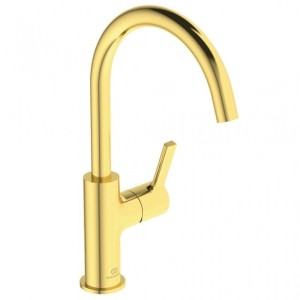 IDEAL STANDARD JOY LAVABO MISCELATORE MONOCOMANDO A BOCCA ALTA S/SCARICO BRUSHED GOLD