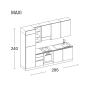 ARREX ARREX SPACE PROMO Composizione 285 Gola FINITURA LOFT 2.2 SAMOA