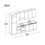 ARREX ARREX FUNNY Composizione 300 Gola WOOD OLD OAK NATURE