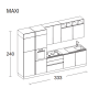 ARREX ARREX REVERSE Composizione 333 Gola MODELLO LOFT 2.2 STYLE OLD OAK PETROLIO