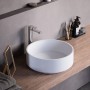 KAROL ROUND COUNTERTOP SINK Ø40 WHITE