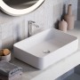 KAROL RECTANGULAR COUNTERTOP SINK 56.5X37.5 WHITE
