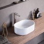 KAROL OVAL COUNTERTOP SINK 40X28 WHITE