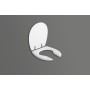 SANITOSCO KELA SEAT WITH FRONT OPENING IN WHITE POLYESTER