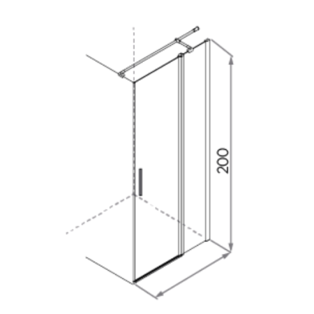 HINGED SIDE x DEDALO CORNER PLUS HINGED DOOR + FIXED