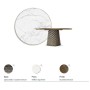 TAVOLO ATRIUM KERAMIK PREMIUM ROUND 160X73,5H BASE CRISTALLO SPECCHIATO COUTURE BRONZO - PROFILO BRUSHED BRONZE