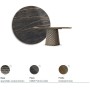 TAVOLO ATRIUM KERAMIK PREMIUM ROUND 160X73,5H BASE CRISTALLO SPECCHIATO COUTURE BRONZO - PROFILO BRUSHED BRONZE