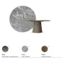 TAVOLO ATRIUM KERAMIK PREMIUM ROUND 160X73,5H BASE CRISTALLO SPECCHIATO COUTURE BRONZO - PROFILO BRUSHED BRONZE