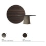 TAVOLO ATRIUM WOOD ROUND Ø 140X74,5 CM - BRONZO