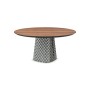TAVOLO ATRIUM WOOD ROUND Ø 140X74,5 CM - FUME