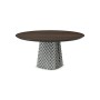 TAVOLO ATRIUM WOOD ROUND Ø 140X74,5 CM - FUME