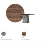 TAVOLO ATRIUM WOOD ROUND Ø 140X74,5 CM - FUME