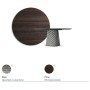 TAVOLO ATRIUM WOOD ROUND Ø 140X74,5 CM - FUME