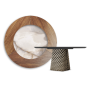 TAVOLO ATRIUM KER-WOOD ROUND Ø160x74,5H - BRONZO/NOCE