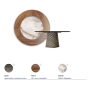 TAVOLO ATRIUM KER-WOOD ROUND Ø160x74,5H - BRONZO/NOCE