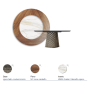 TAVOLO ATRIUM KER-WOOD ROUND Ø160x74,5H - BRONZO/NOCE