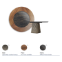TAVOLO ATRIUM KER-WOOD ROUND Ø160x74,5H - BRONZO/NOCE