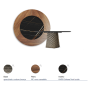 TAVOLO ATRIUM KER-WOOD ROUND Ø160x74,5H - BRONZO/NOCE