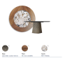 TAVOLO ATRIUM KER-WOOD ROUND Ø160x74,5H - BRONZO/NOCE