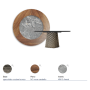 TAVOLO ATRIUM KER-WOOD ROUND Ø160x74,5H - BRONZO/NOCE