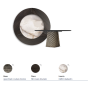 TAVOLO ATRIUM KER-WOOD ROUND Ø180x74,5H - BRONZO/ROVERE