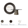 TAVOLO ATRIUM KER-WOOD ROUND Ø180x74,5H - BRONZO/ROVERE