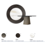 TAVOLO ATRIUM KER-WOOD ROUND Ø180x74,5H - BRONZO/ROVERE