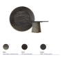 TAVOLO ATRIUM KER-WOOD ROUND Ø180x74,5H - BRONZO/ROVERE
