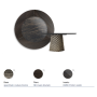 TAVOLO ATRIUM KER-WOOD ROUND Ø180x74,5H - BRONZO/ROVERE