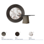 TAVOLO ATRIUM KER-WOOD ROUND Ø180x74,5H - BRONZO/ROVERE
