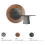 TAVOLO ATRIUM KER-WOOD ROUND Ø160x74,5H - FUME/NOCE