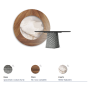 TAVOLO ATRIUM KER-WOOD ROUND Ø180x74,5H - FUME/NOCE