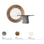 TAVOLO ATRIUM KER-WOOD ROUND Ø180x74,5H - FUME/NOCE