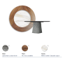 TAVOLO ATRIUM KER-WOOD ROUND Ø180x74,5H - FUME/NOCE