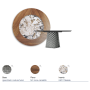 TAVOLO ATRIUM KER-WOOD ROUND Ø180x74,5H - FUME/NOCE